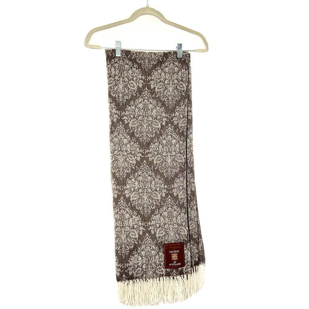 VTG Calzeat of Scotland Scarf Brown 48"x 68”
